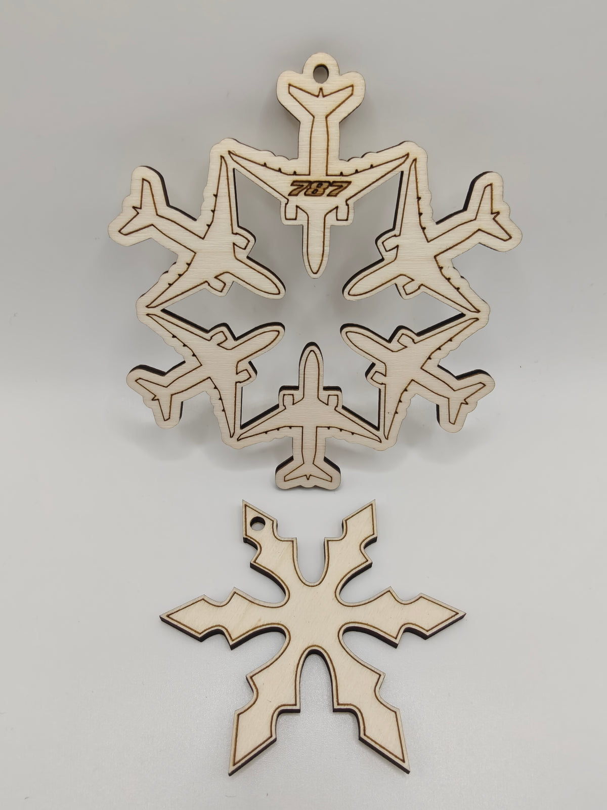 Wooden Boeing 787 Snowflake Decoration (Charity Fundraiser)