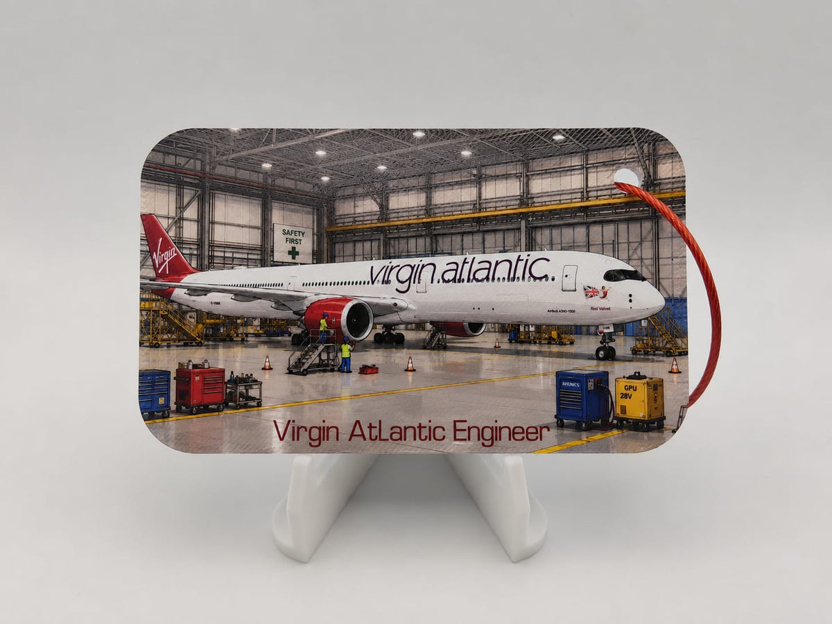 Airbus A350 "Lady in red" luggage tag