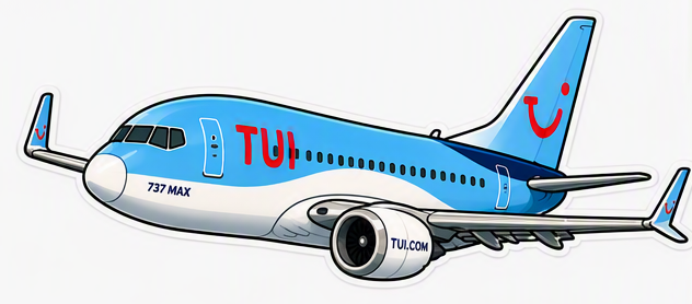 Boeing 737 MAX "Tu Blue" Decal