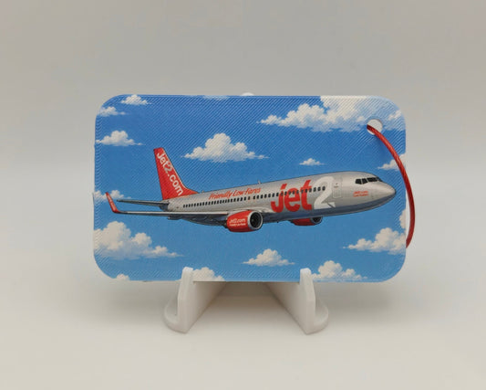 Boeing 737 "Red two" luggage tag