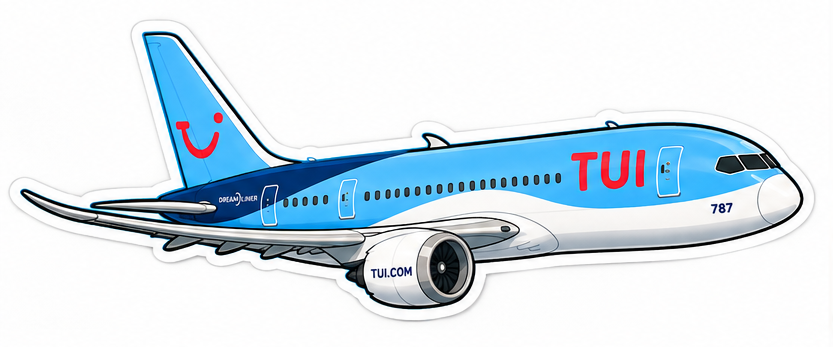 Boeing 787 Dreamliner "Tu Blue" Decal