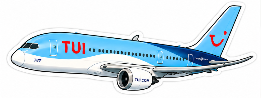 Boeing 787 Dreamliner "Tu Blue" Decal