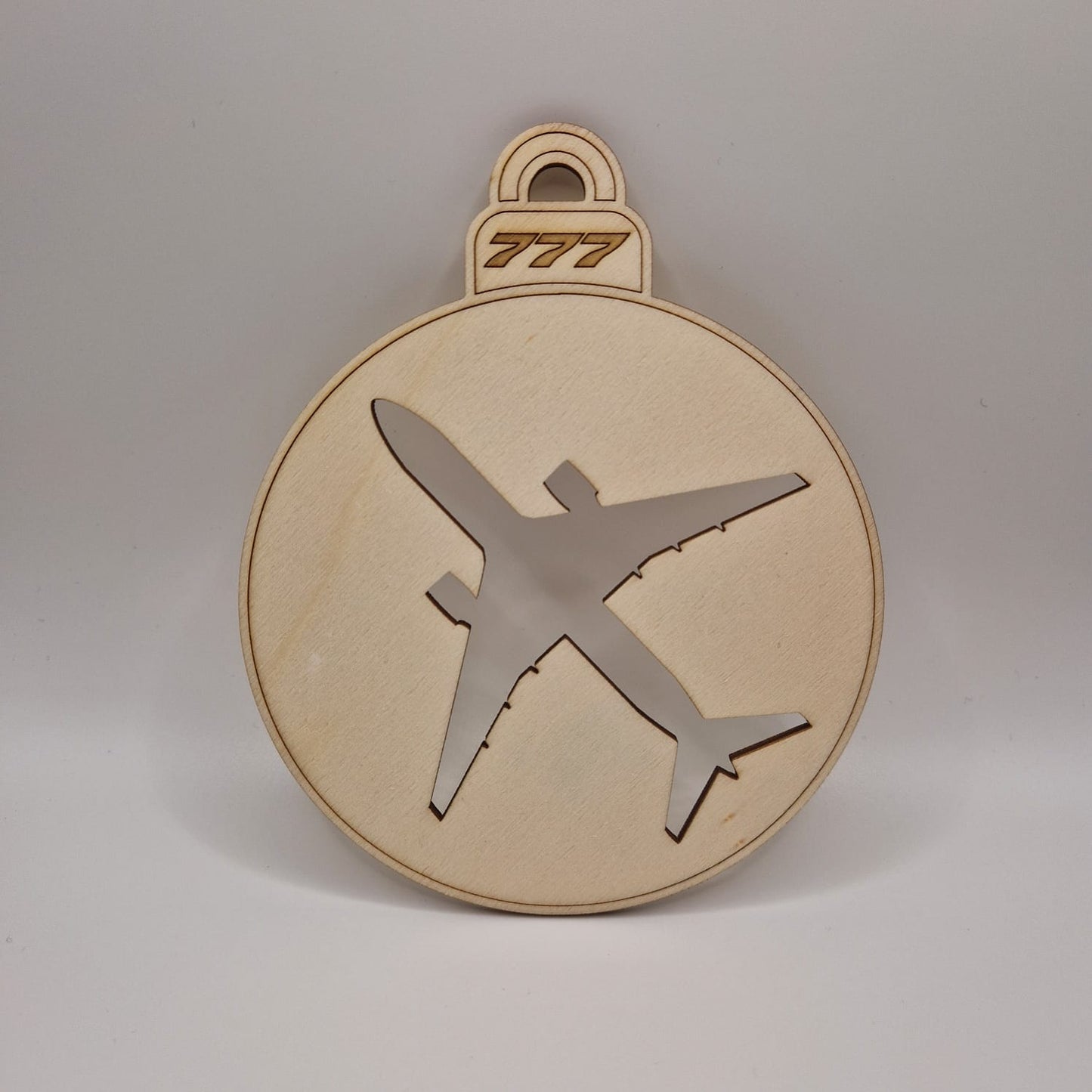 Wooden Boeing 777 Bauble Decoration