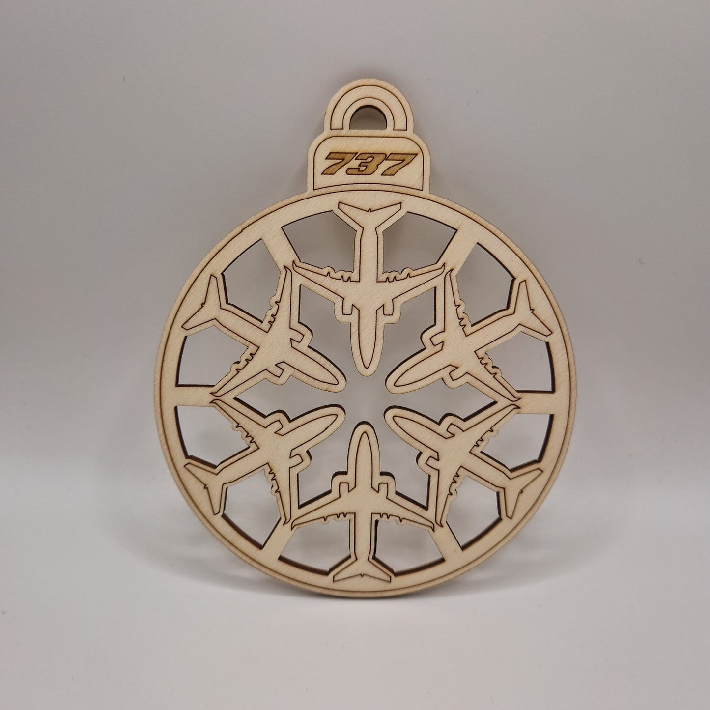 Wooden Boeing 737 Bauble Aircraft Formation Decoration