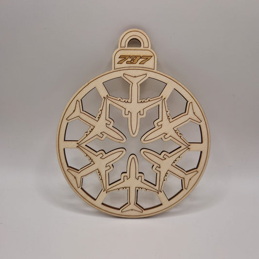 Wooden Boeing 737 Bauble Aircraft Formation Decoration