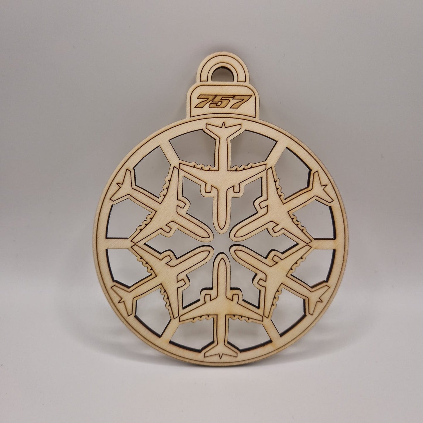 Wooden Boeing 757 Bauble Aircraft Formation Decoration