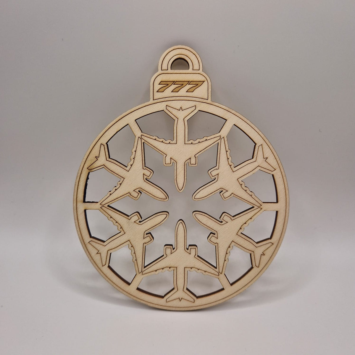 Wooden Boeing 777 Bauble Aircraft Formation Decoration