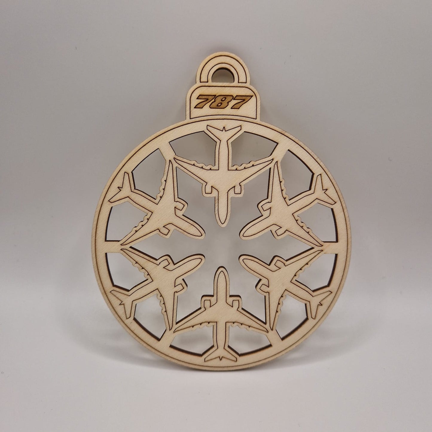 Wooden Boeing 787 Bauble Aircraft Formation Decoration