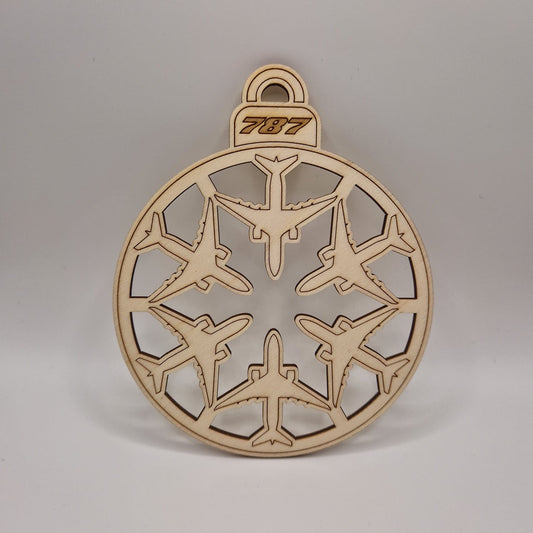 Wooden Boeing 787 Bauble Aircraft Formation Decoration
