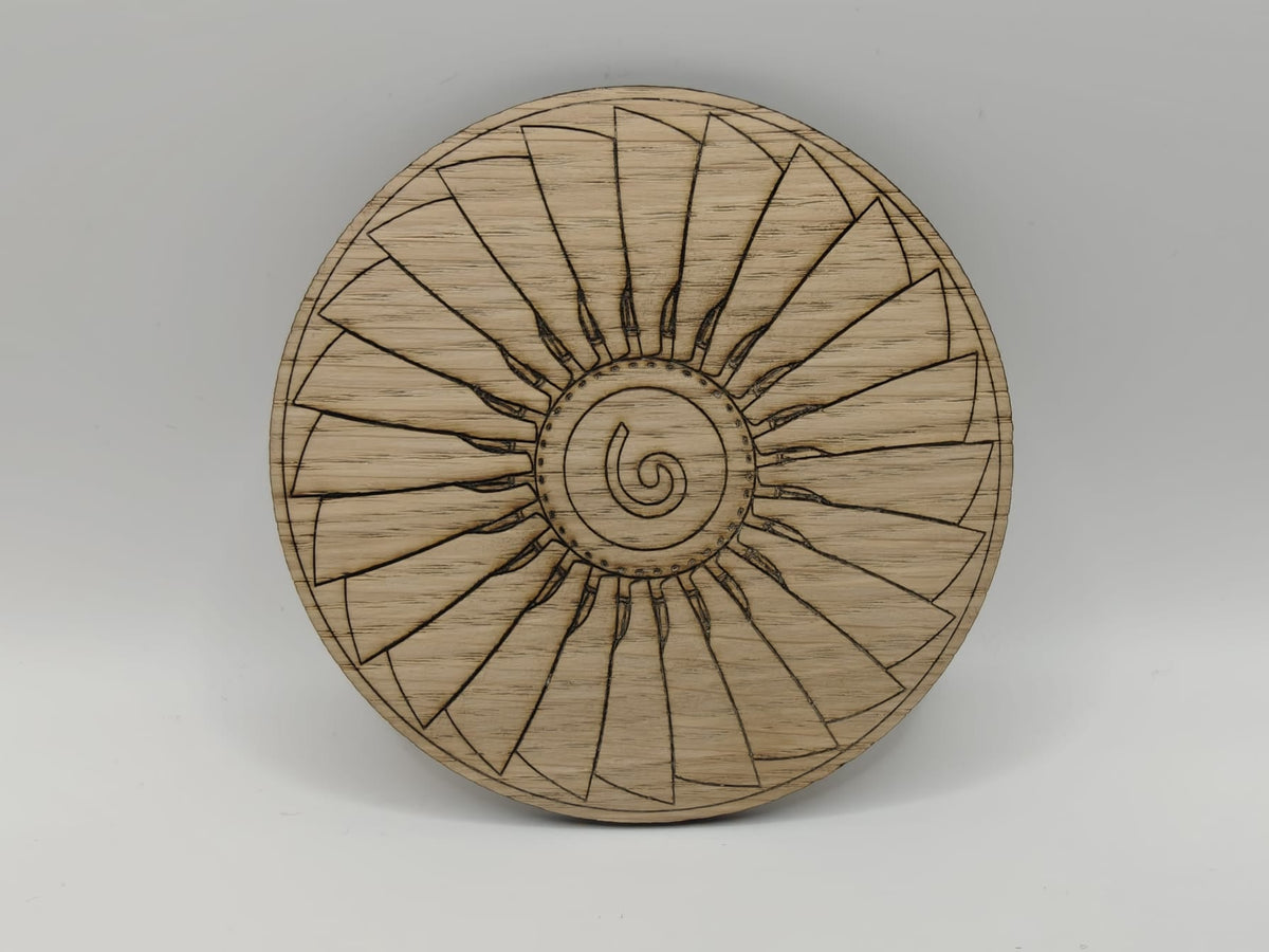 Turbo-fan Engine coasters (Oak Veneer)
