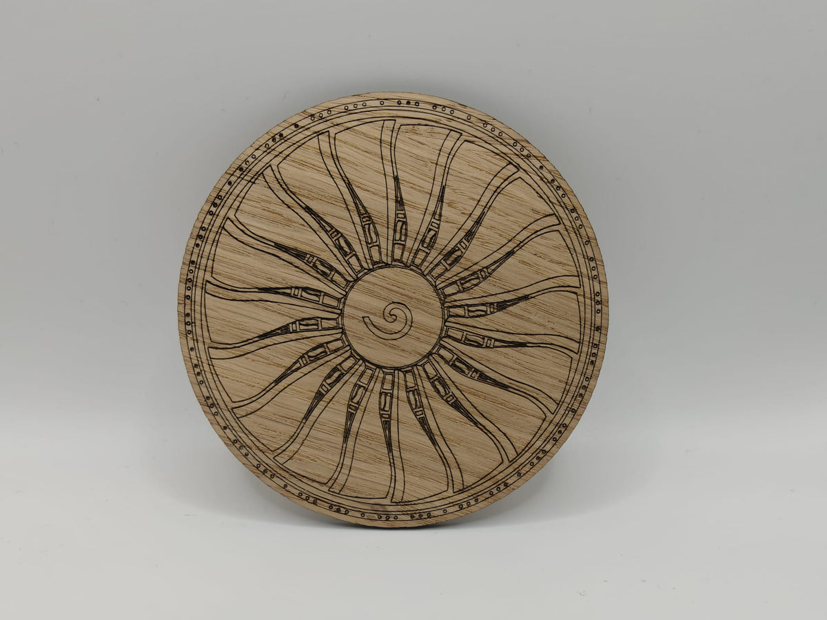 Turbo-fan Engine coasters (Oak Veneer)