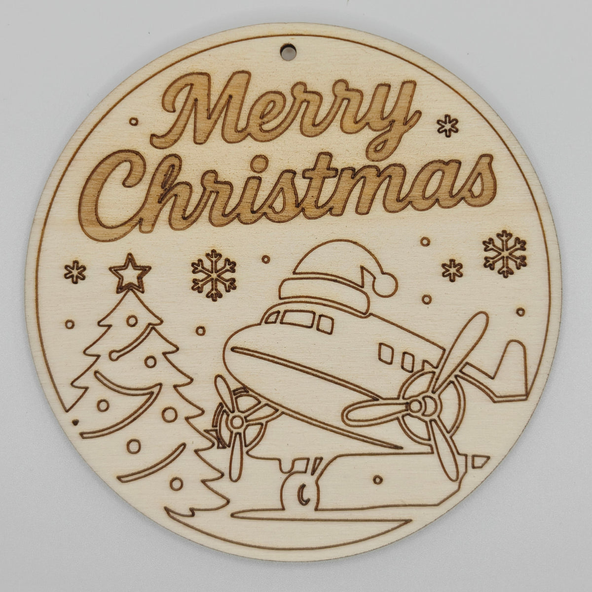 Wooden Aircraft "Merry Christmas" Decoration (Charity Fundraiser)