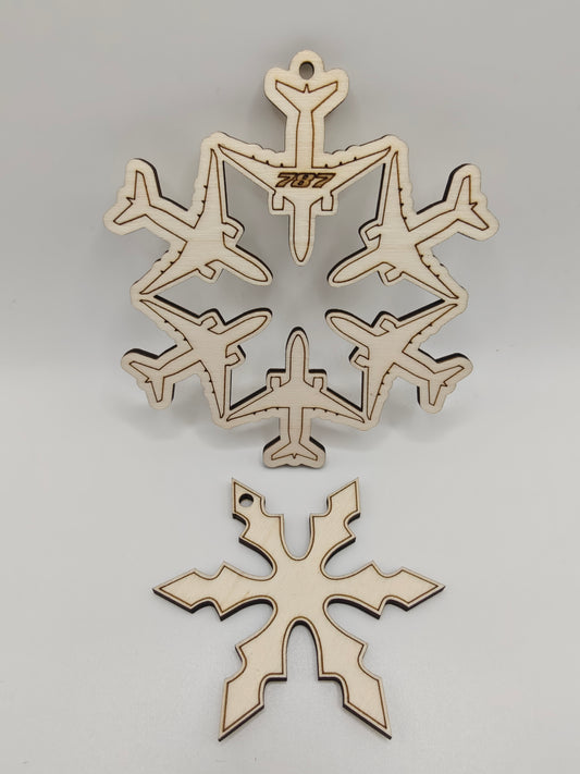 Wooden Boeing 787 Snowflake Decoration (Charity Fundraiser)