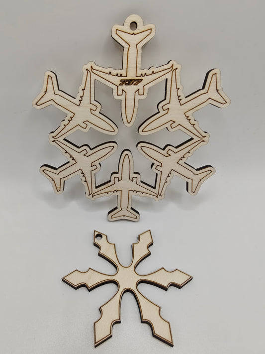 Wooden Boeing 737 Snowflake Decoration (Charity Fundraiser)