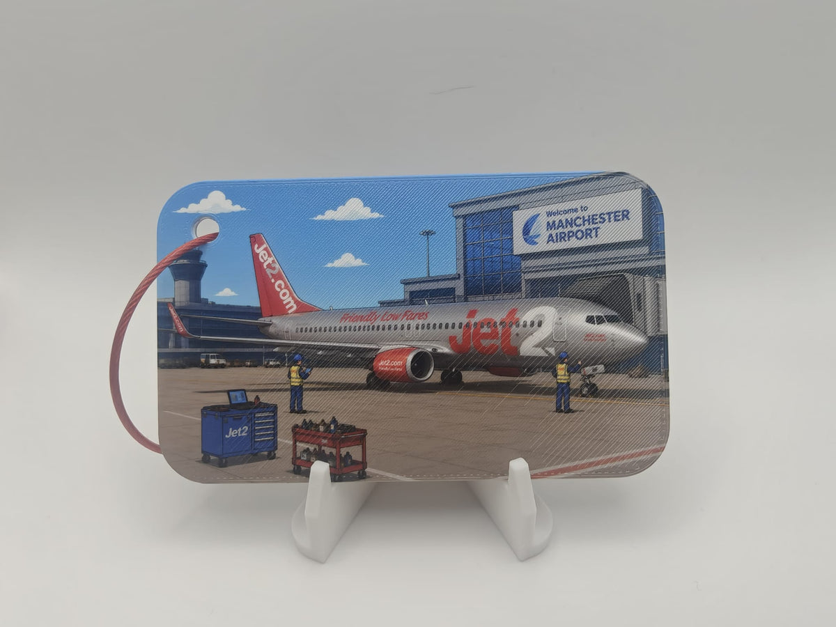 Boeing 737 "Red two" luggage tag