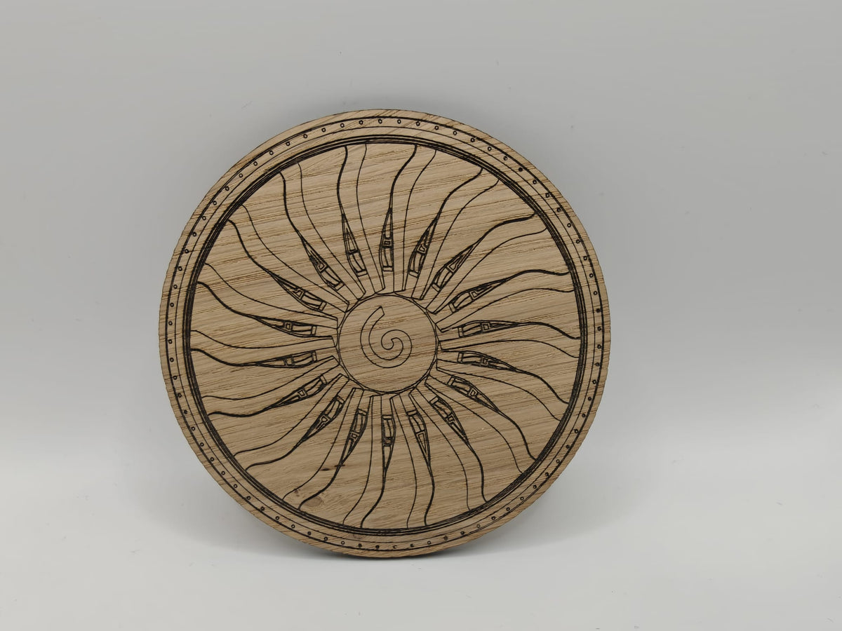 Turbo-fan Engine coasters (Oak Veneer)