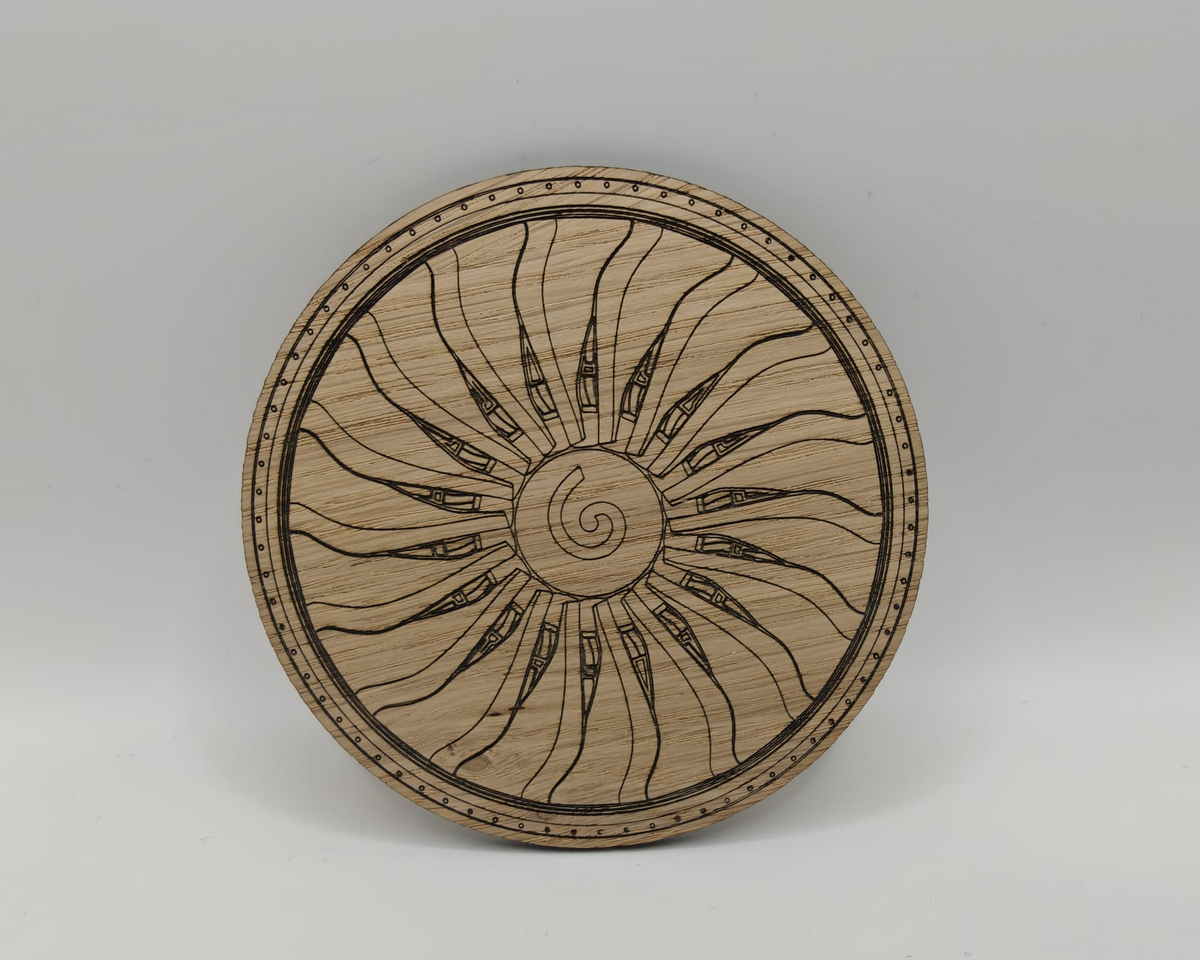 Turbo-fan Engine coasters (Oak Veneer)