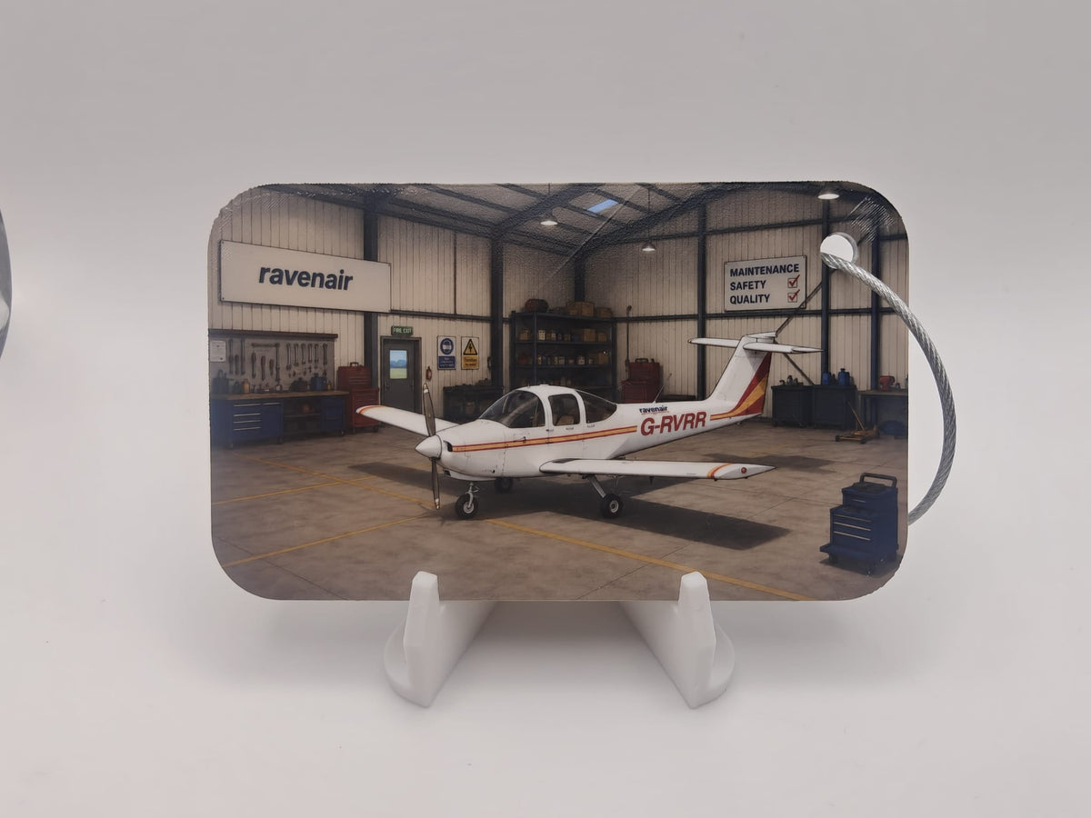 Piper Tomahawk "Raven" luggage tag