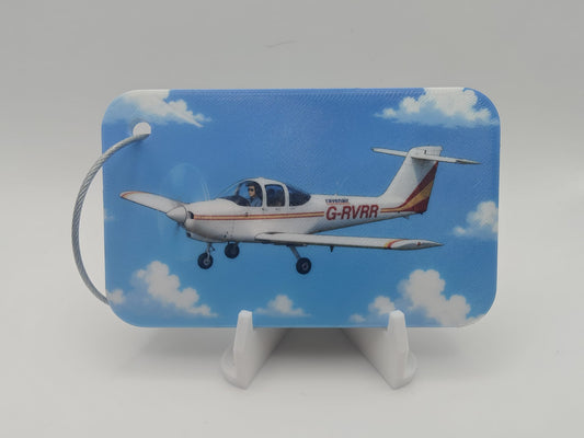 Piper Tomahawk "Raven" luggage tag