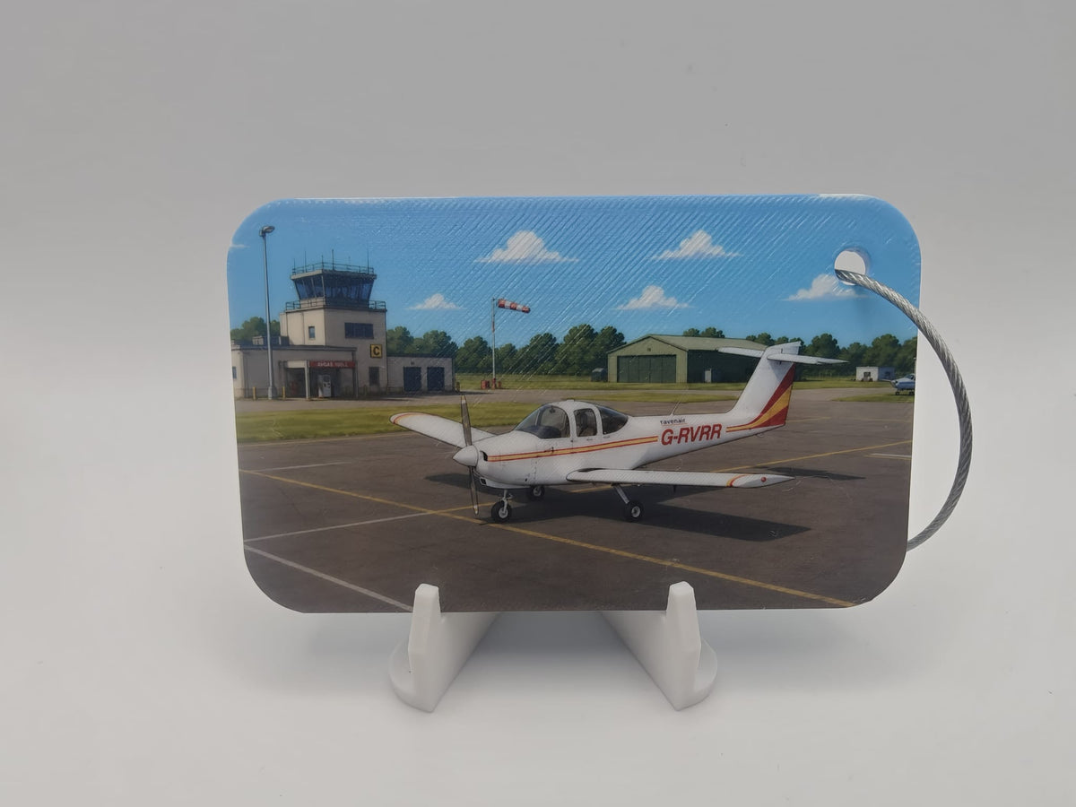 Piper Tomahawk "Raven" luggage tag