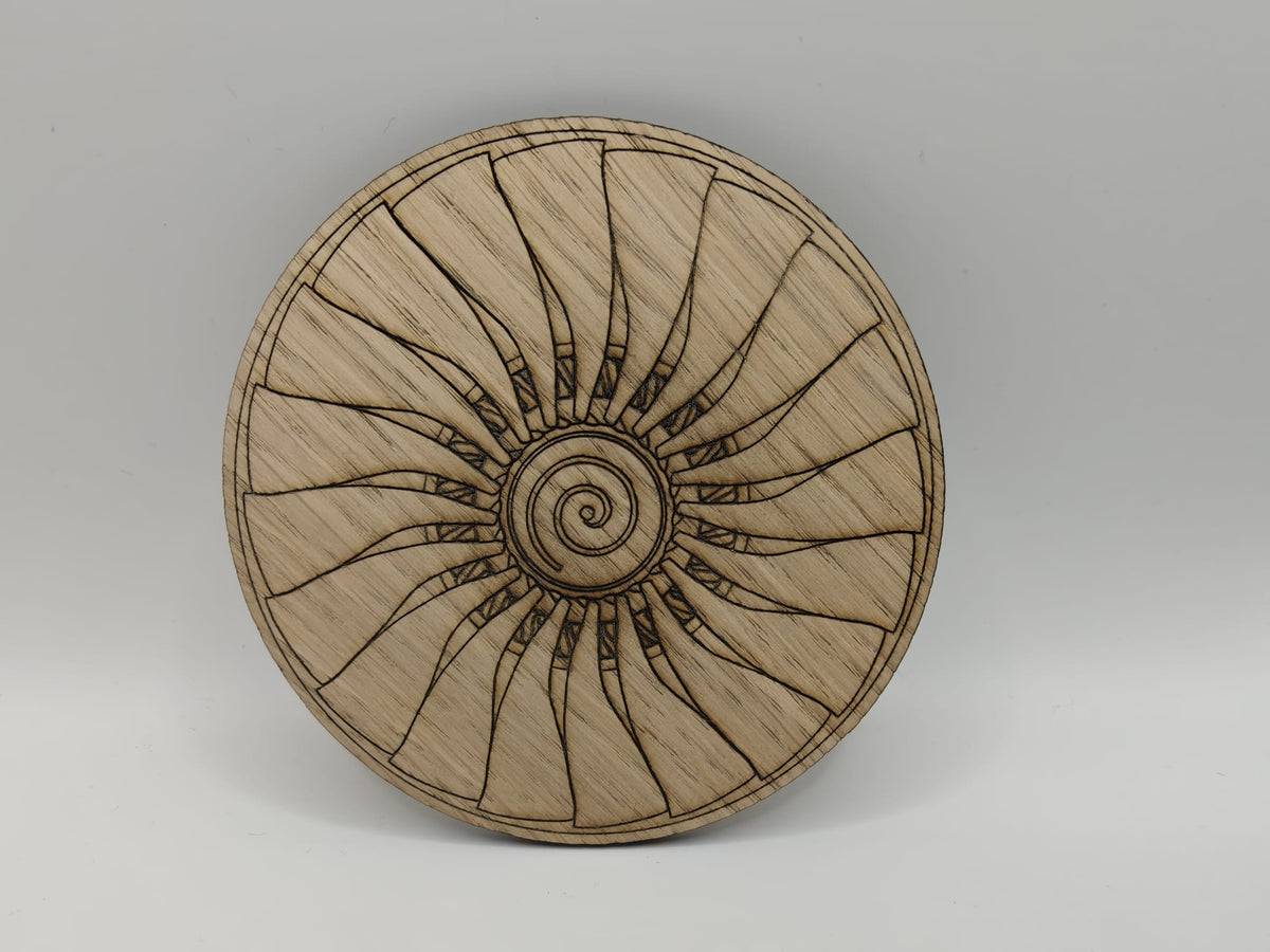 Turbo-fan Engine coasters (Oak Veneer)